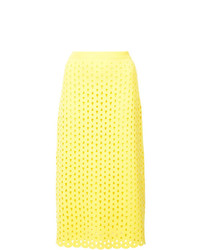 Желтая юбка-миди от Derek Lam
