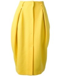 Желтая юбка-миди от Giuliano Fujiwara