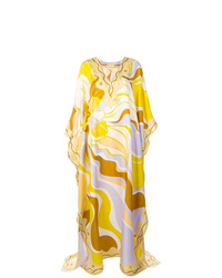 Желтое вечернее платье с принтом от Emilio Pucci