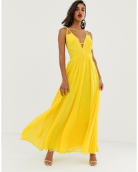 Желтое вечернее платье от ASOS DESIGN