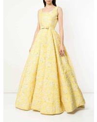 Желтое вечернее платье от Bambah