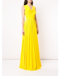 Желтое вечернее платье от Greta Constantine
