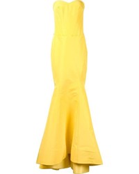 Желтое вечернее платье от Zac Posen