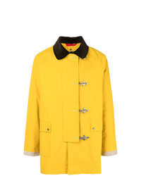Желтое длинное пальто