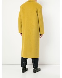 Желтое длинное пальто от Wooyoungmi