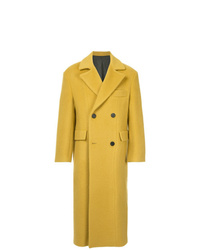 Желтое длинное пальто от Wooyoungmi