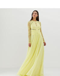 Желтое кружевное вечернее платье от Asos Tall