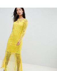 Желтое кружевное платье-макси от Asos Tall