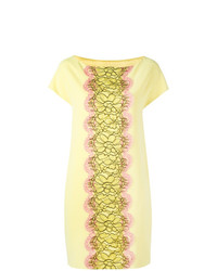 Желтое кружевное платье прямого кроя от Boutique Moschino