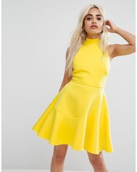 Желтое кружевное платье от Asos