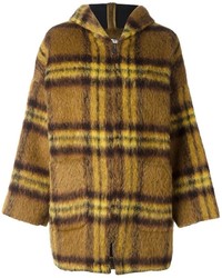 Женское желтое пальто в шотландскую клетку от P.A.R.O.S.H.