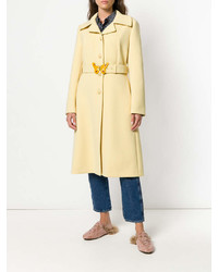 Женское желтое пальто от Gucci
