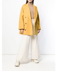 Женское желтое пальто от Alberto Biani