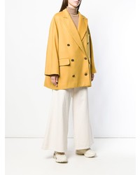 Женское желтое пальто от Alberto Biani