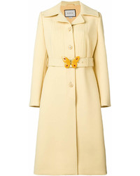 Женское желтое пальто от Gucci