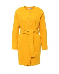 Женское желтое пальто от LAMANIA