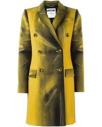 Женское желтое пальто от Moschino