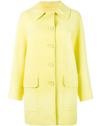 Женское желтое пальто от Moschino
