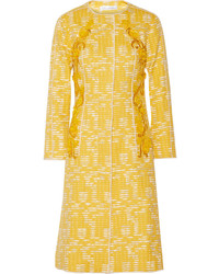Женское желтое пальто от Oscar de la Renta