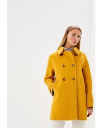 Женское желтое пальто от Ovelli