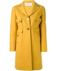 Женское желтое пальто от Valentino