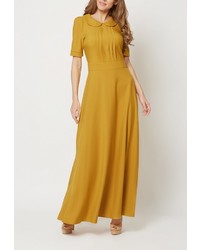 Желтое платье-макси от Alex Lu