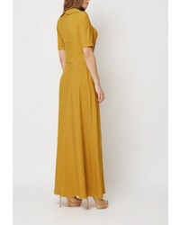 Желтое платье-макси от Alex Lu