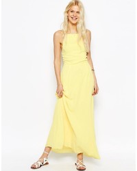 Желтое платье-макси от Asos
