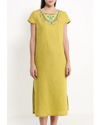 Желтое платье-макси от Indiano Natural