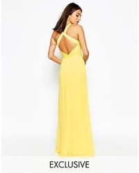 Желтое платье-макси от Warehouse