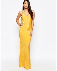 Желтое платье-макси