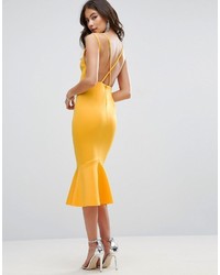 Желтое платье-миди от Asos