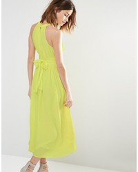 Желтое платье-миди от Warehouse