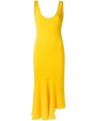 Желтое платье-миди от Tufi Duek