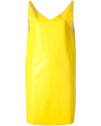 Желтое платье прямого кроя от Douuod