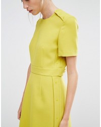 Желтое платье прямого кроя от Whistles