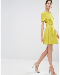 Желтое платье прямого кроя от Whistles