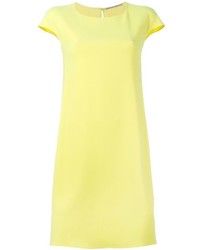Желтое платье прямого кроя от Ermanno Scervino