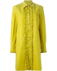 Желтое платье-рубашка от Antonio Marras