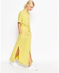 Желтое платье-рубашка от Asos