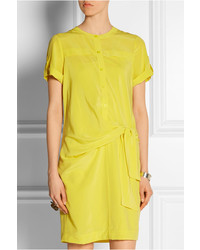 Желтое платье-рубашка от DKNY