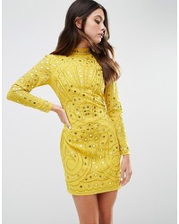 Желтое платье с вышивкой от Asos