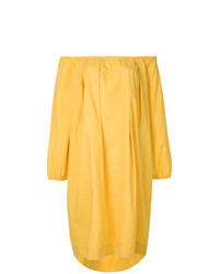 Желтое платье с открытыми плечами от Fendi Vintage