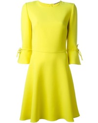 Желтое платье с плиссированной юбкой от Ermanno Scervino
