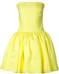 Желтое платье с плиссированной юбкой от Martin Grant