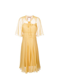 Желтое платье с пышной юбкой от N°21