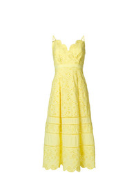 Желтое платье с пышной юбкой от Three floor