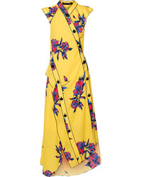 Желтое платье с цветочным принтом от Proenza Schouler