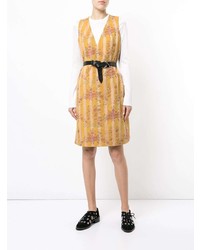 Желтое платье-футляр с цветочным принтом от Junya Watanabe Comme Des Garçons Vintage