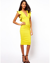 Желтое платье-футляр от Asos